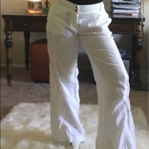 Joie Pants - ❤️Joie White Linen Loose Fit Pants loungers